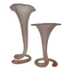 A pair of large Italian corolla vases in glass paste.
