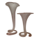 A pair of large Italian corolla vases in glass paste.
