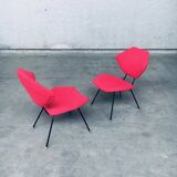 Set of Mid-Century Modern Low Side Chairs, Italy, 1950s