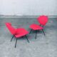 Set of Mid-Century Modern Low Side Chairs, Italy, 1950s