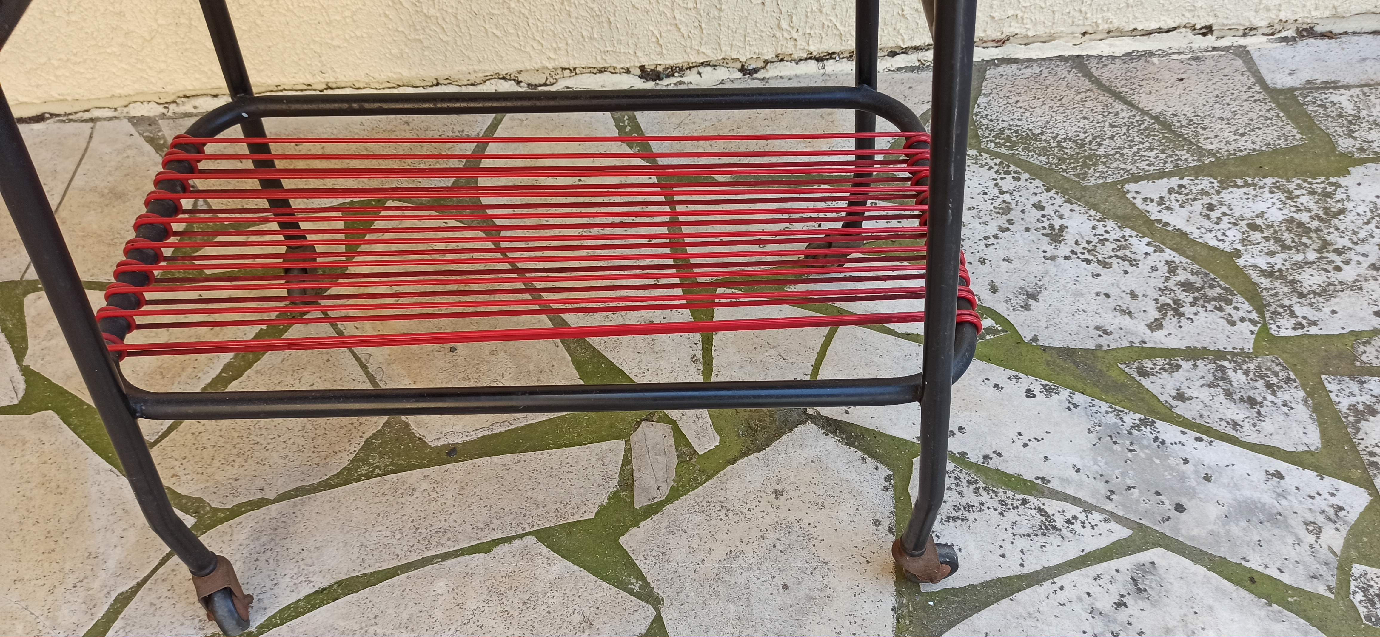 Vintage TV table "scoubidou"