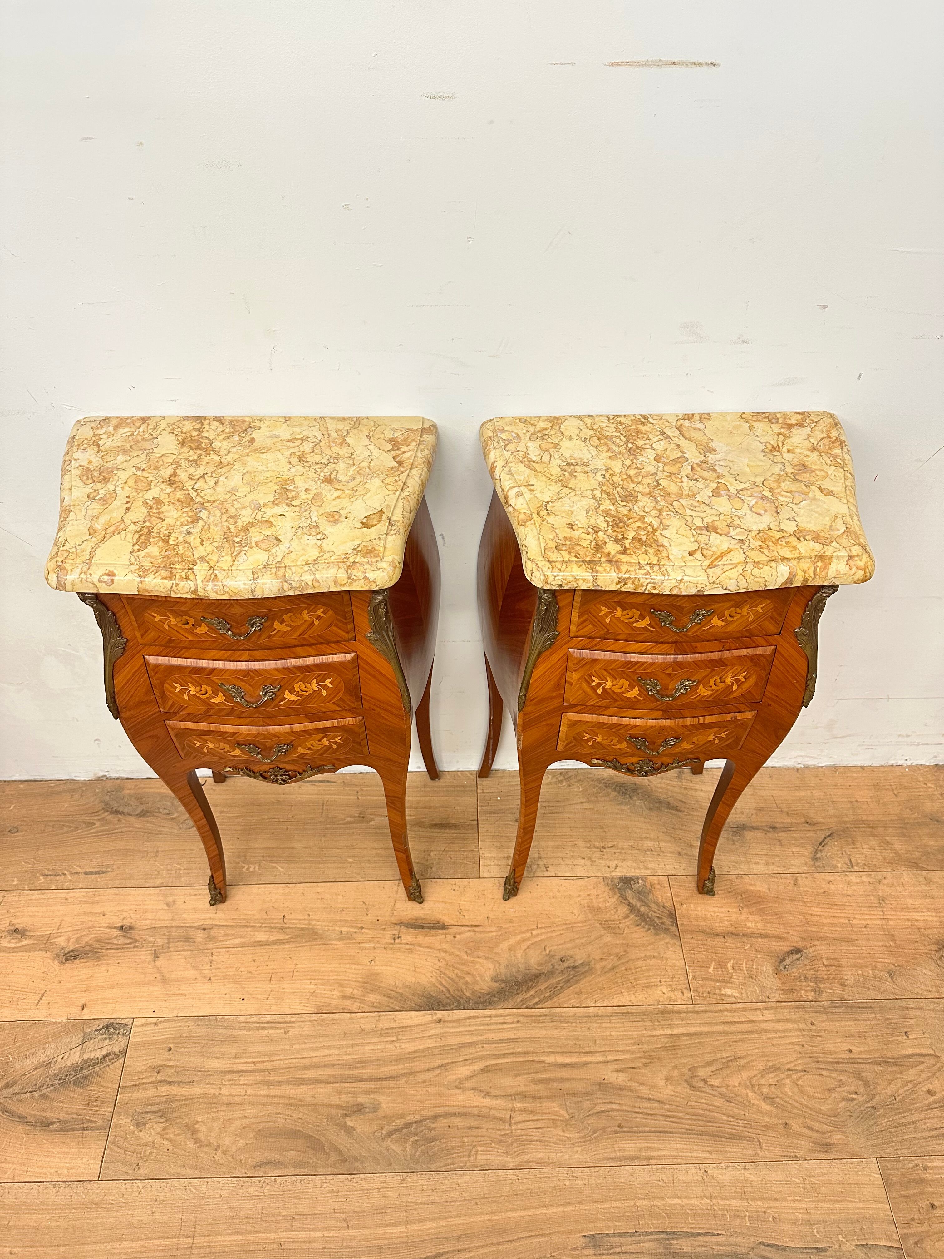 Pair of Louis XV style bedside table