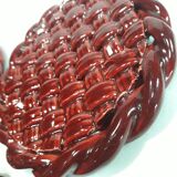 Trifle and 2 bottle coasters, woven ceramic