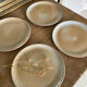 Lot de 4 assiettes Grès du marais France