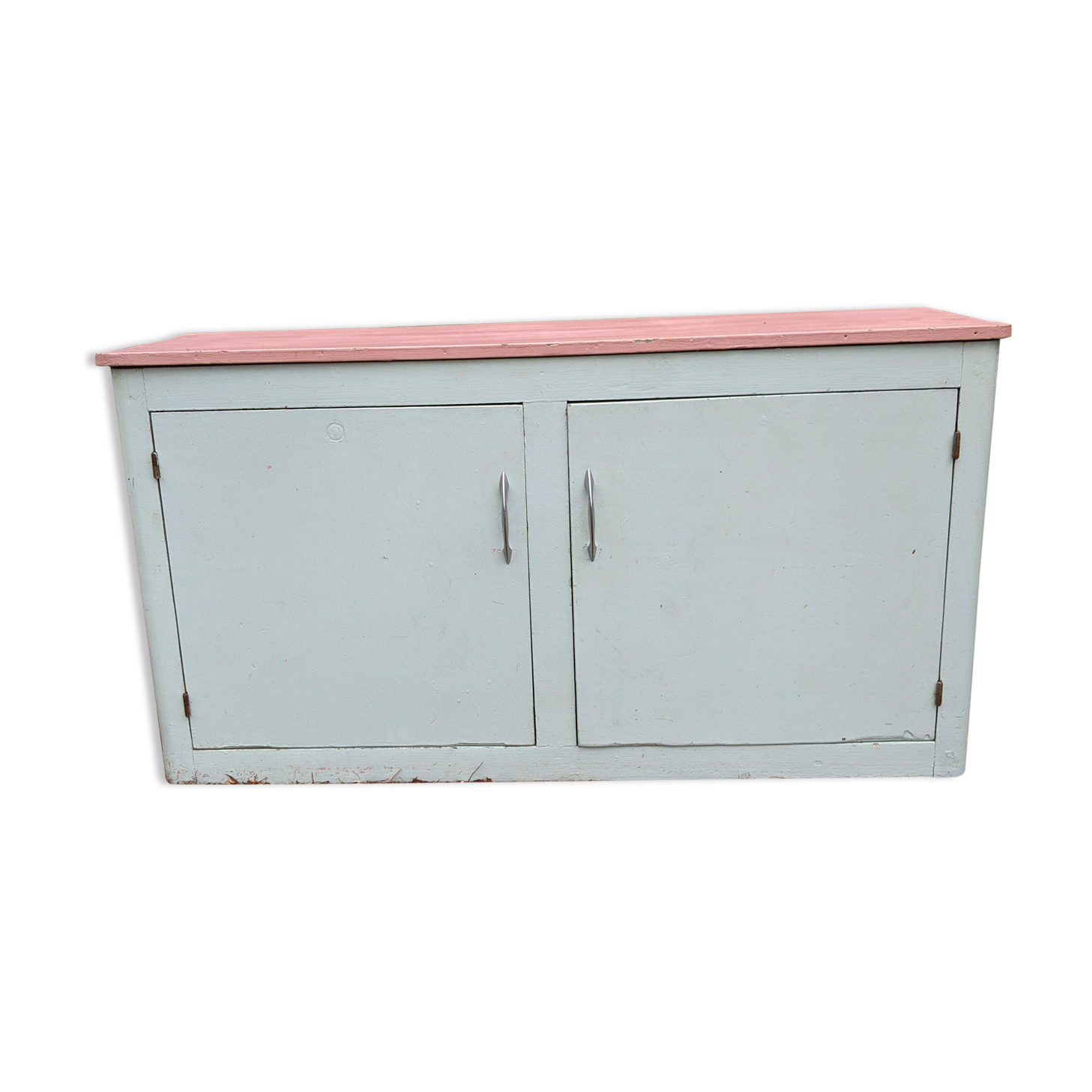 Old mint green extra cabinet for kitchen