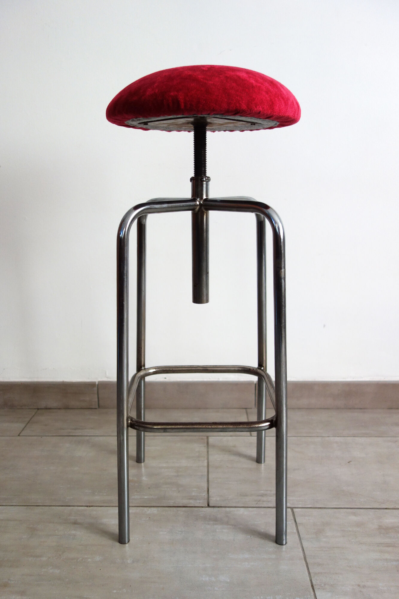 Vintage industrial screw stool