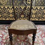 Suite de 6 chaises cannées Napoléon III - Louis Philippe