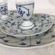 Breakfast coquetiers and porcelain plates