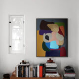 Abstract colorful handmade painting