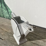 Art Deco teapot, 1930s, white and silver porcelain