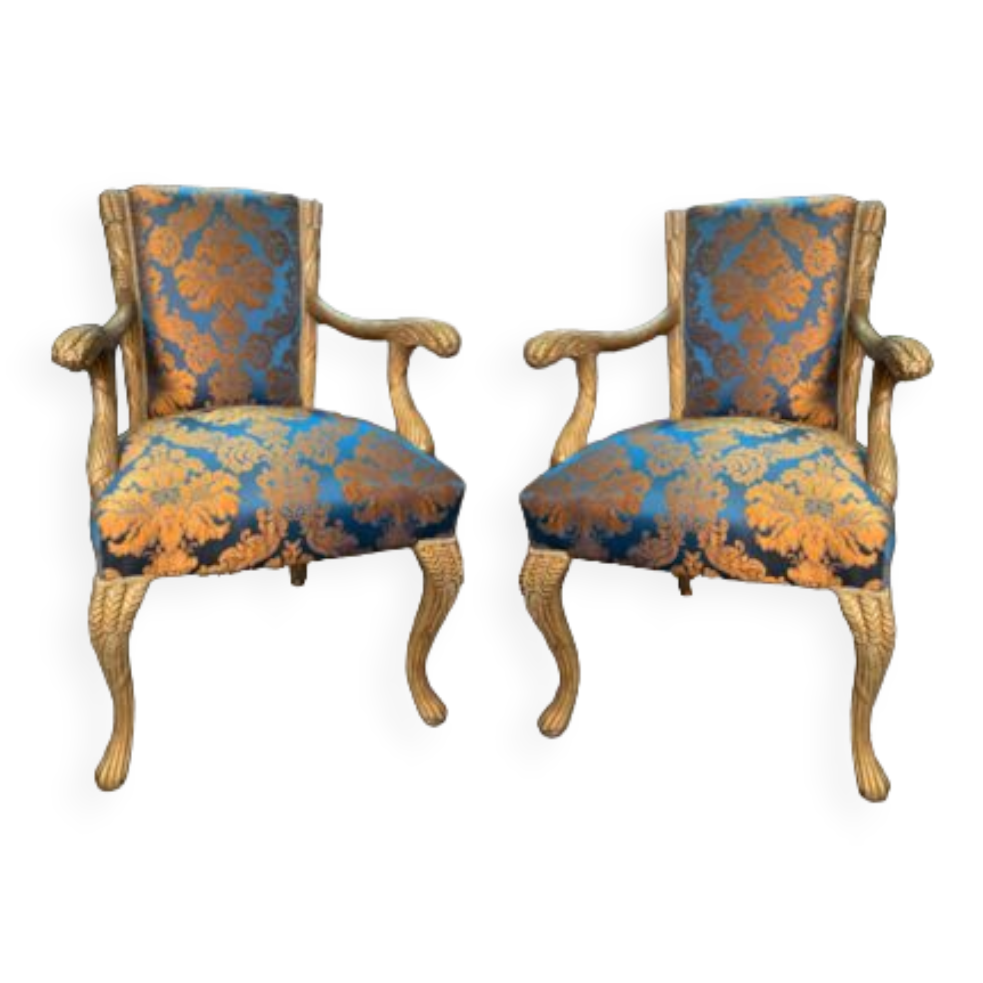 2 armchairs Louis XV style