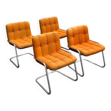 Yves Christin, 4 chaises modèle Storm, années 1970