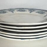 6 Spring iron earthenware plates