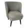 Compact armchair in green/grey chenille fabric