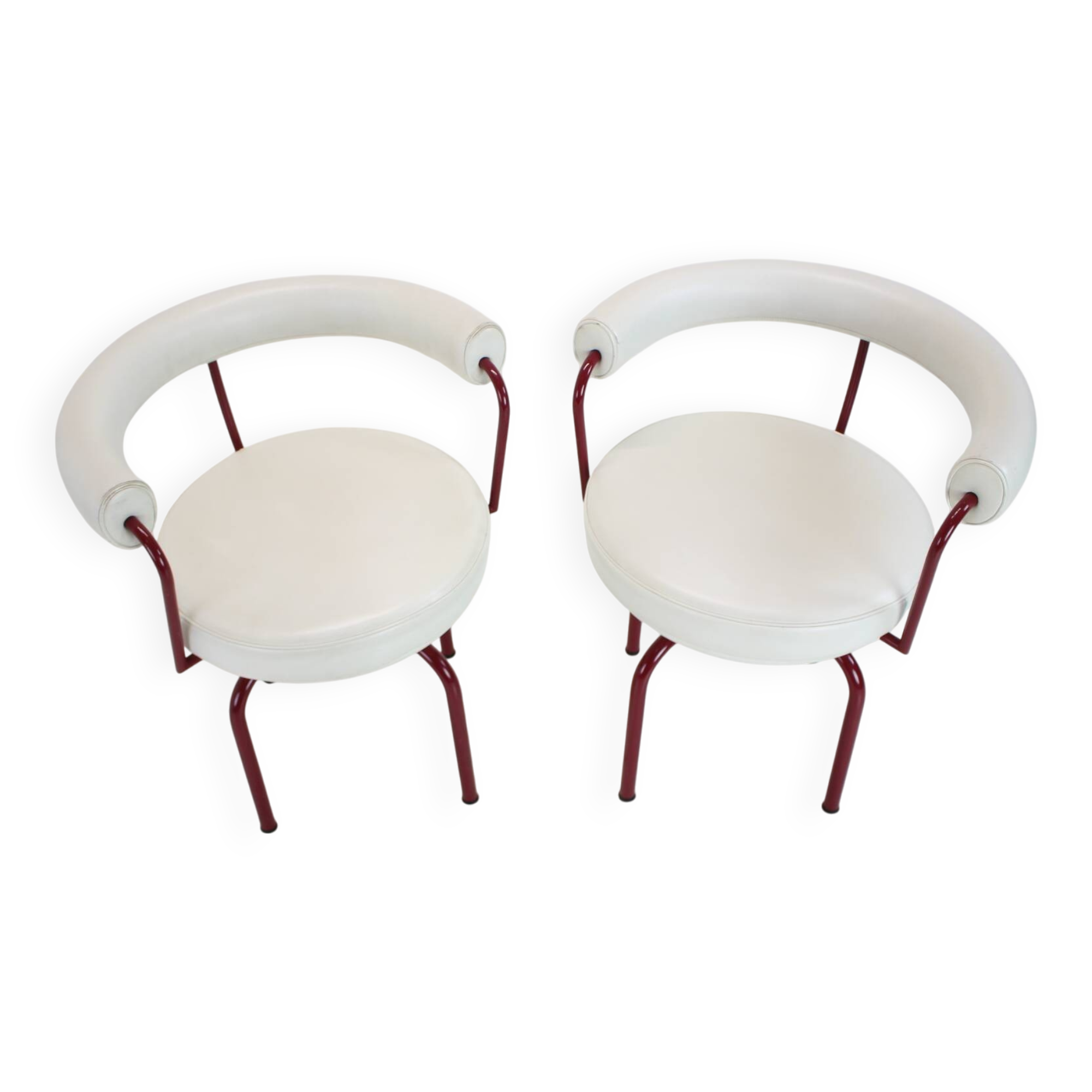 Leather Cassina Swivel Arm Chair LC7 by Le Corbusier, Perriand & Jeanneret