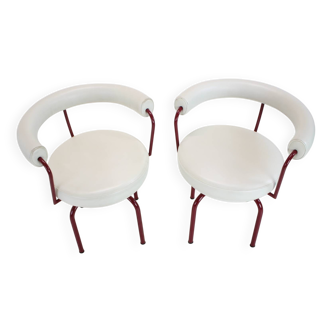 Leather Cassina Swivel Arm Chair LC7 by Le Corbusier, Perriand & Jeanneret