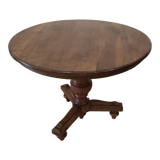 Table ronde en noyer XIXème