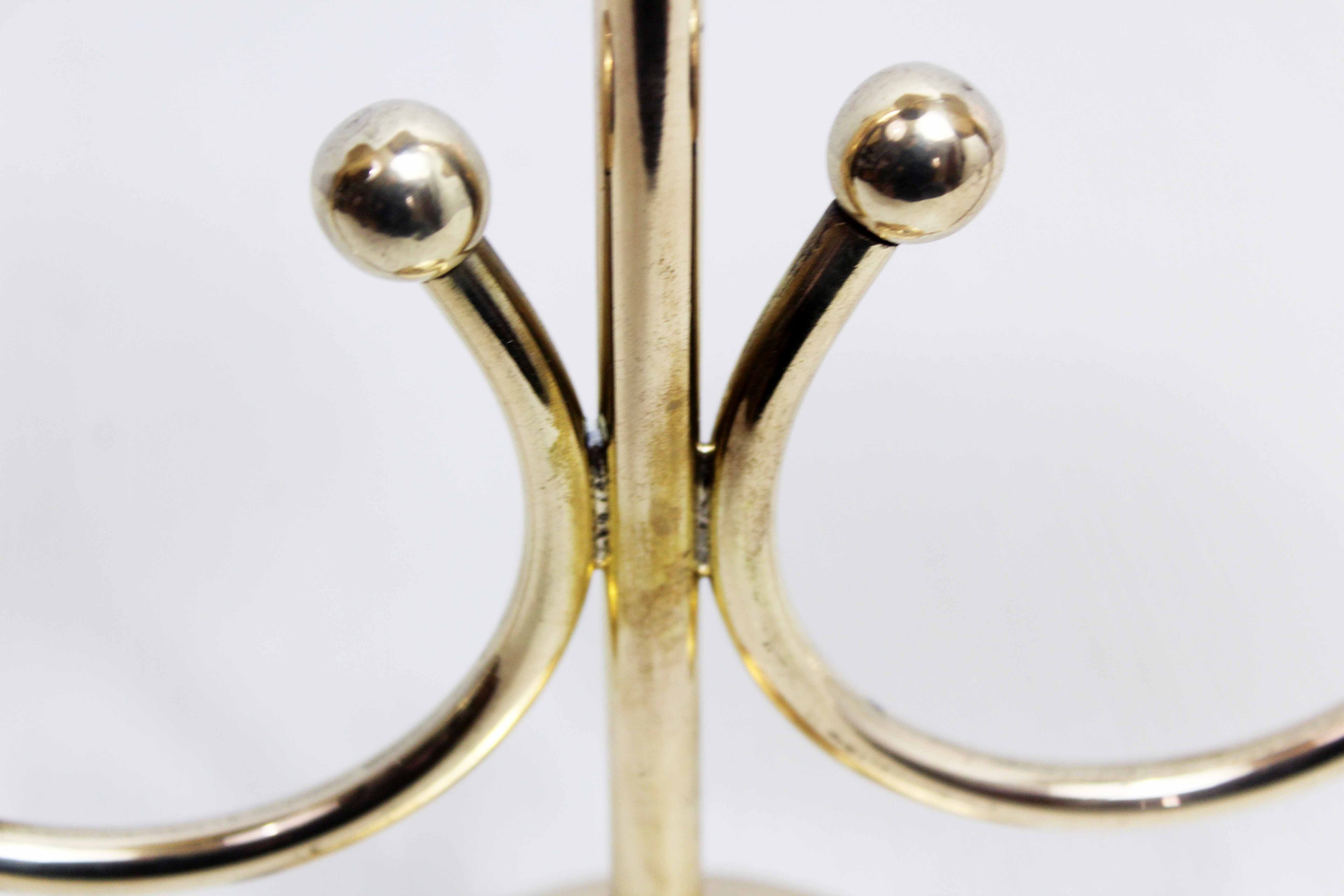 Art Deco style brass candle holder