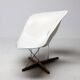 Early 2001 Vitra Eames La Chaise – Labeled, Sculptural Bone-White Patina