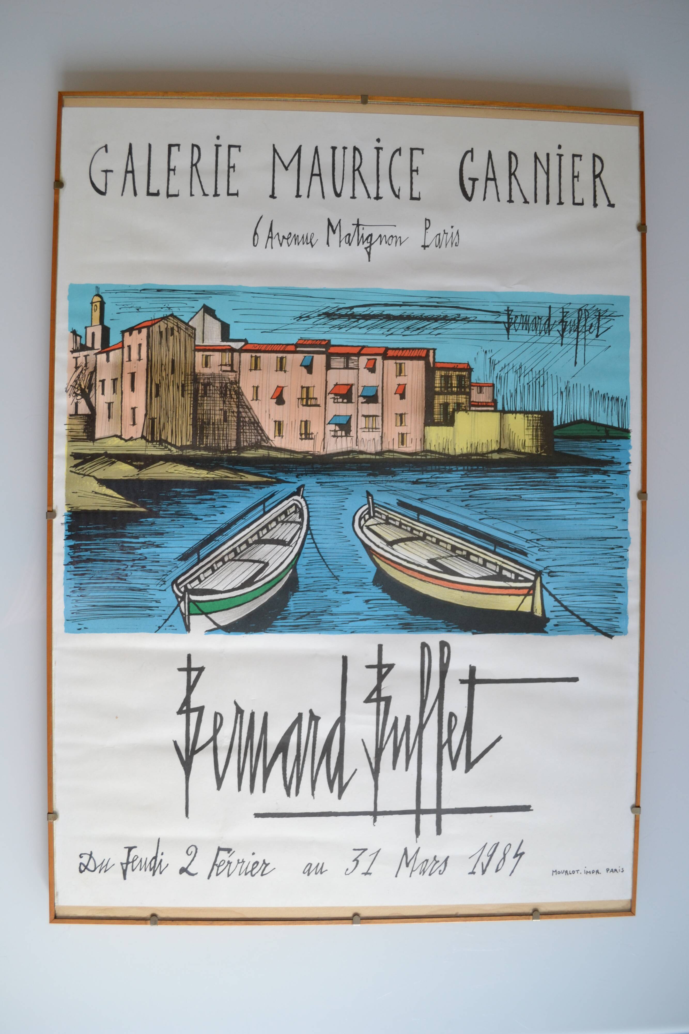 Bernard Buffet Saint Tropez Lithograph Poster Mourlot Paris 1984