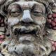 Old and original half-moon console head of Bacchus plaster/resin year 50 TBE