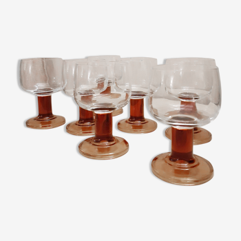 Verres ambrés vintage