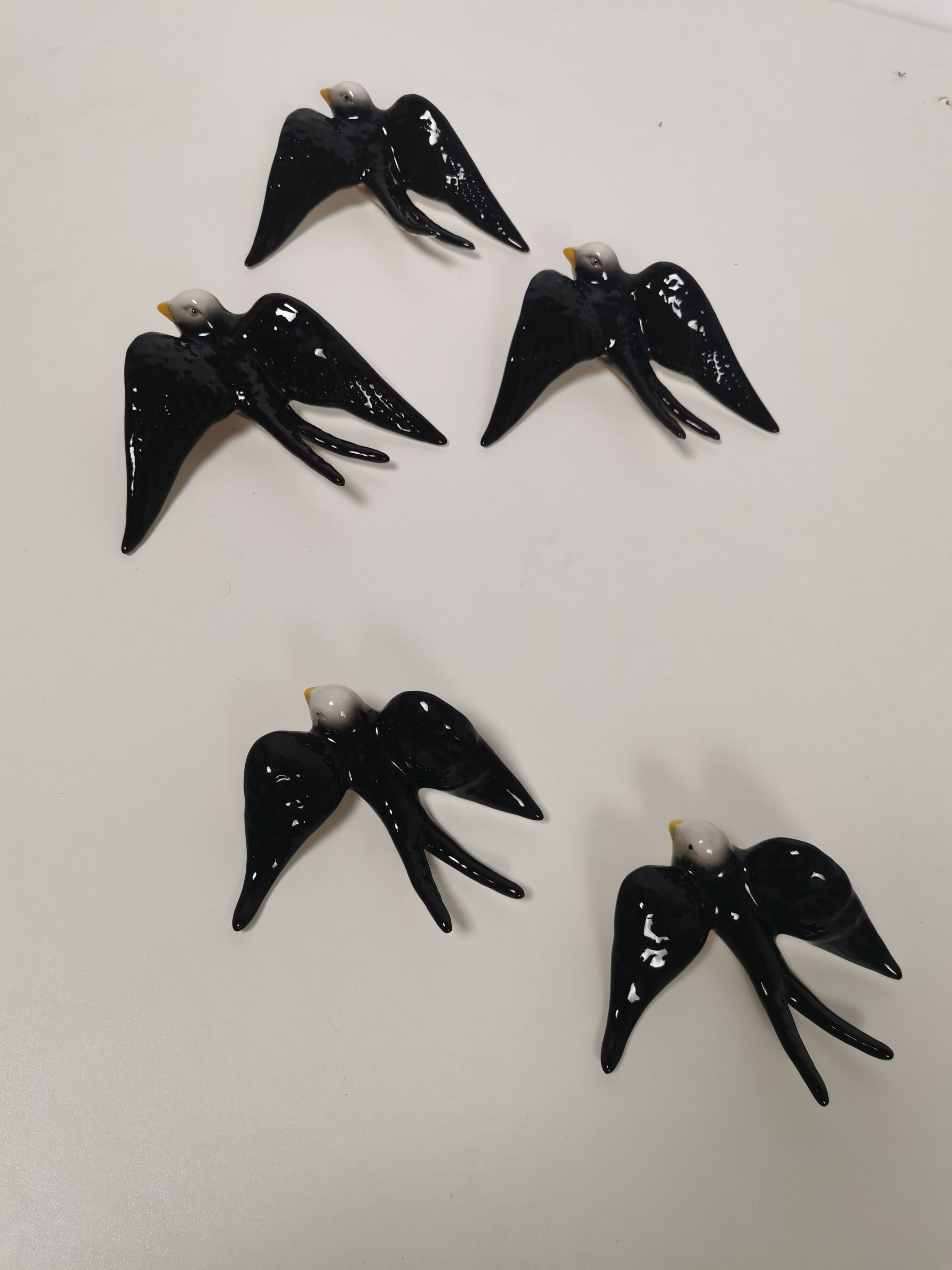 Batch of ceramic swallows