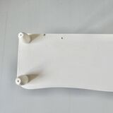 Old wall shelf, in turned wood, white lacquered, 1950s