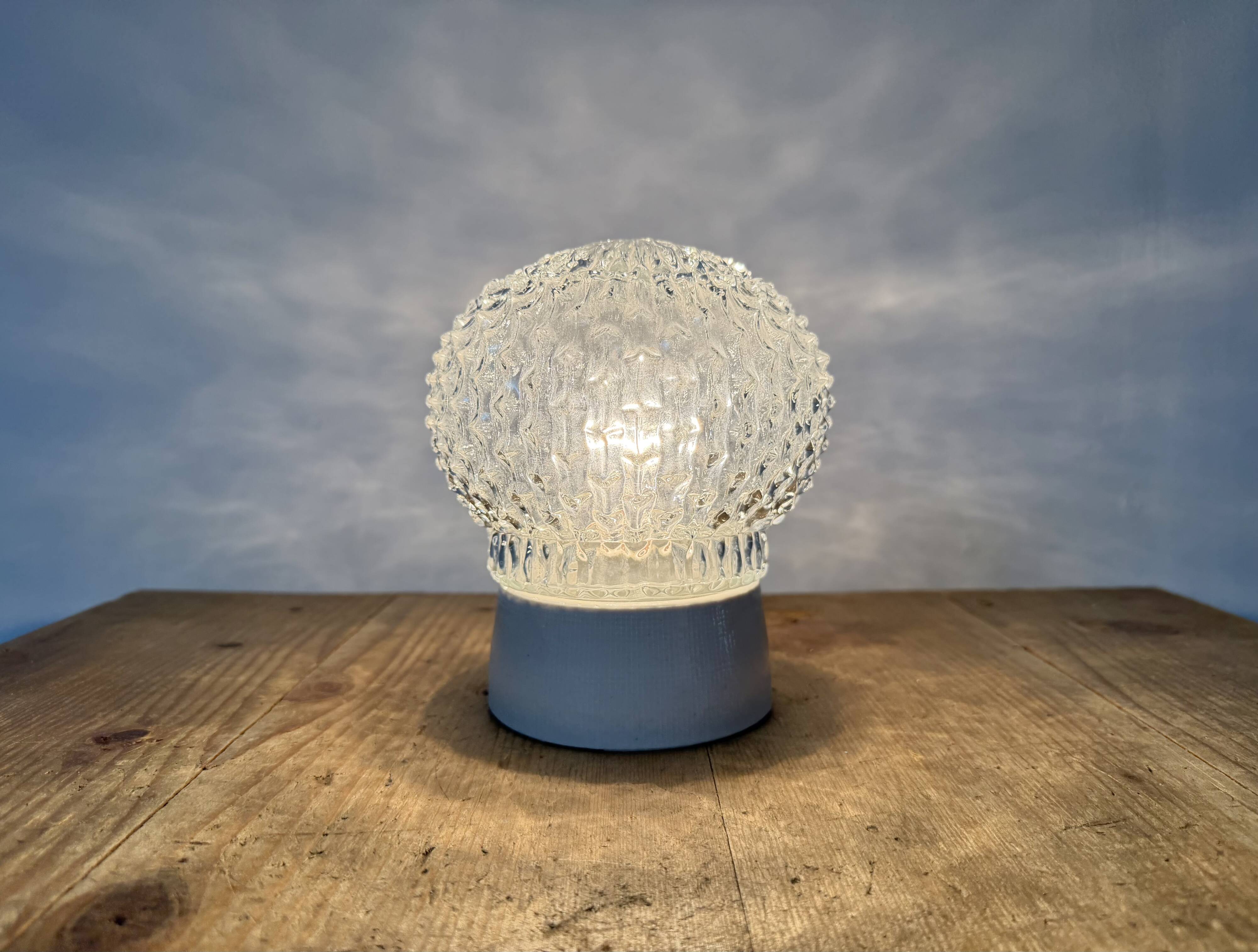 Vintage White Porcelain Ceiling Light, 1970s