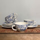 4 tasses à café Gien Oiseau Bleu