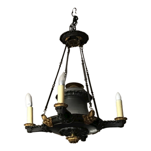 Lustre à 4 lumières en bronze