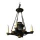 Bronze Empire-style chandelier with 4 lights