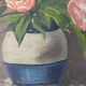 Table oil on cardboard the tulips hatched 30s