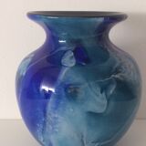 Vase Biot J M Operto verre multicouches vintage