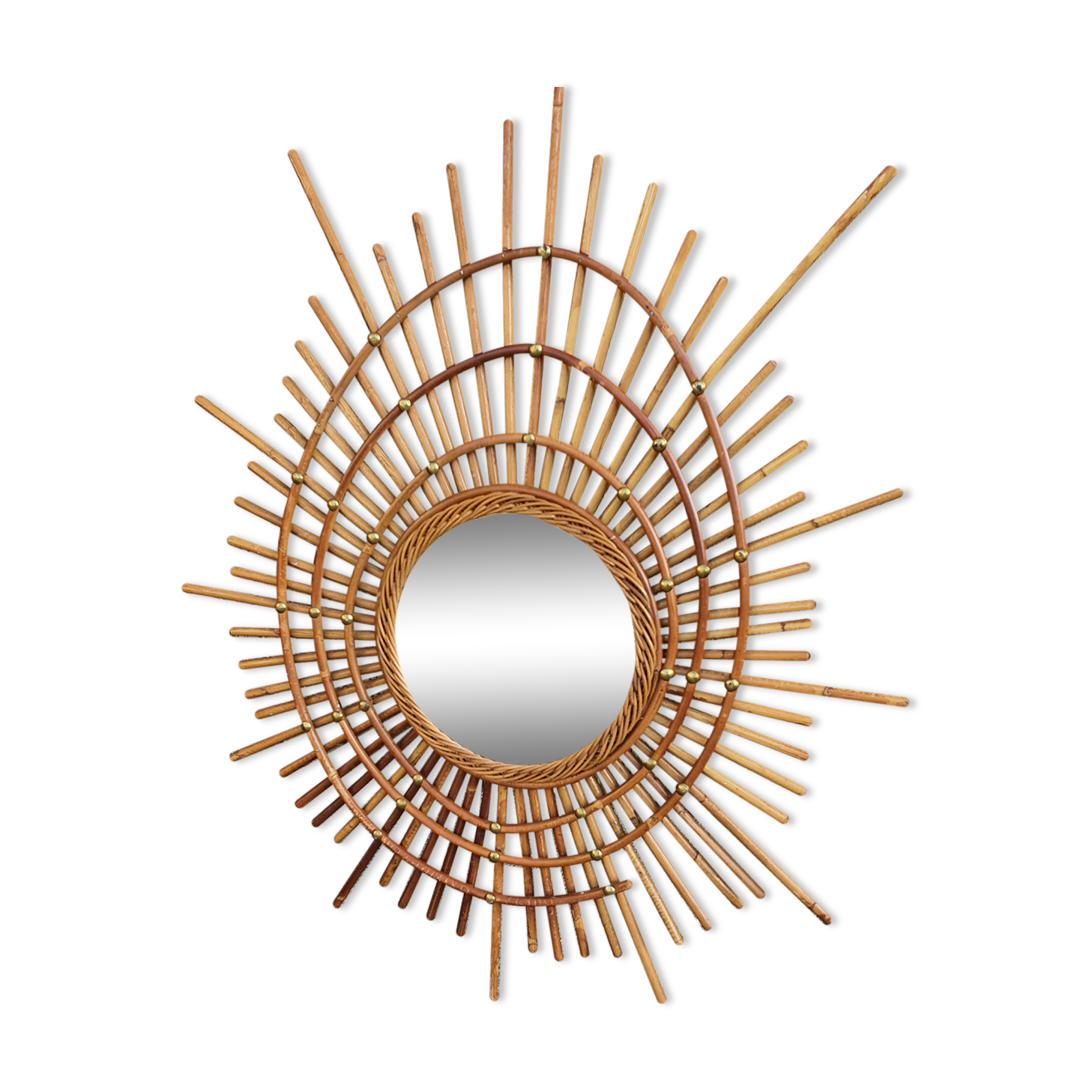 Rattan mirror year 50/60