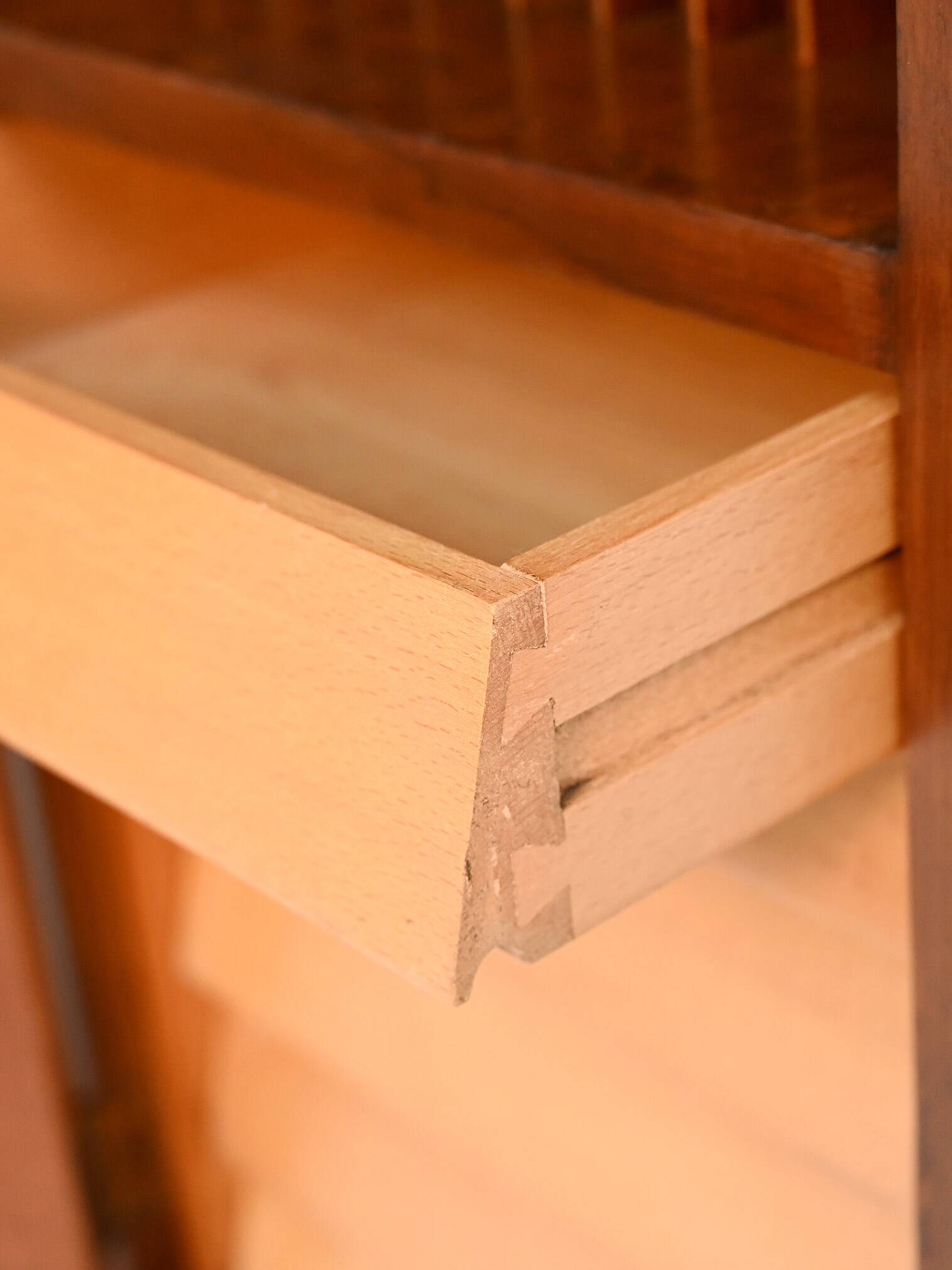 Cabinet with vinyl storage compartment