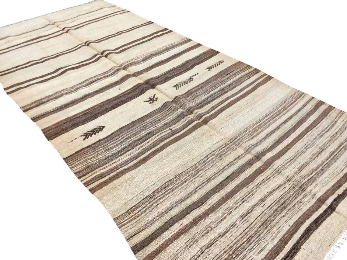 Oushak Vintage Neutral Wool Rug