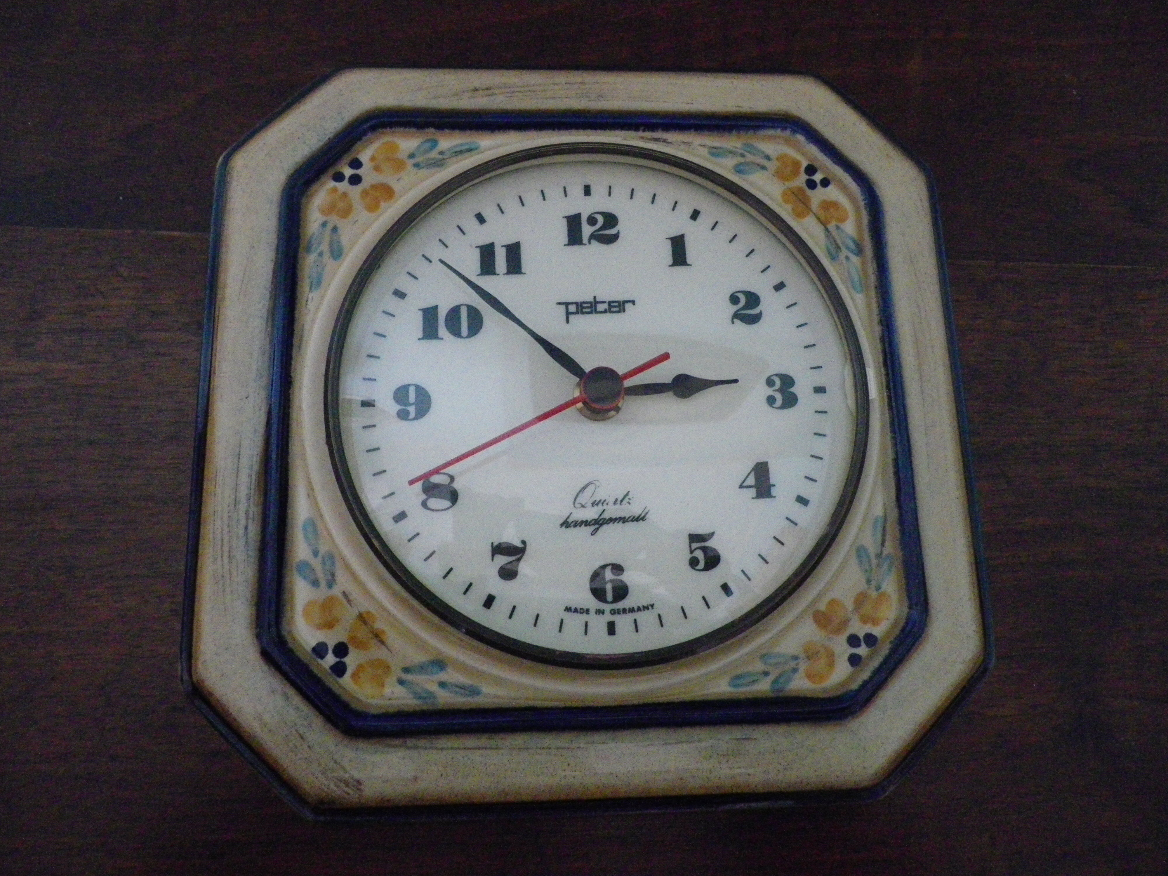 Enamel ceramic pendule/clock - Mark Peter - Germany