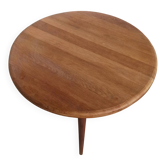 Tripod solid oak coffee table