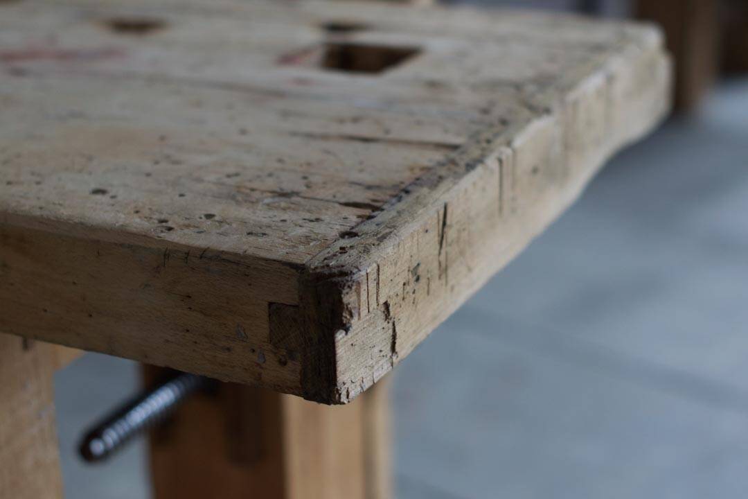 Large XXL carpenter's workbench 1950