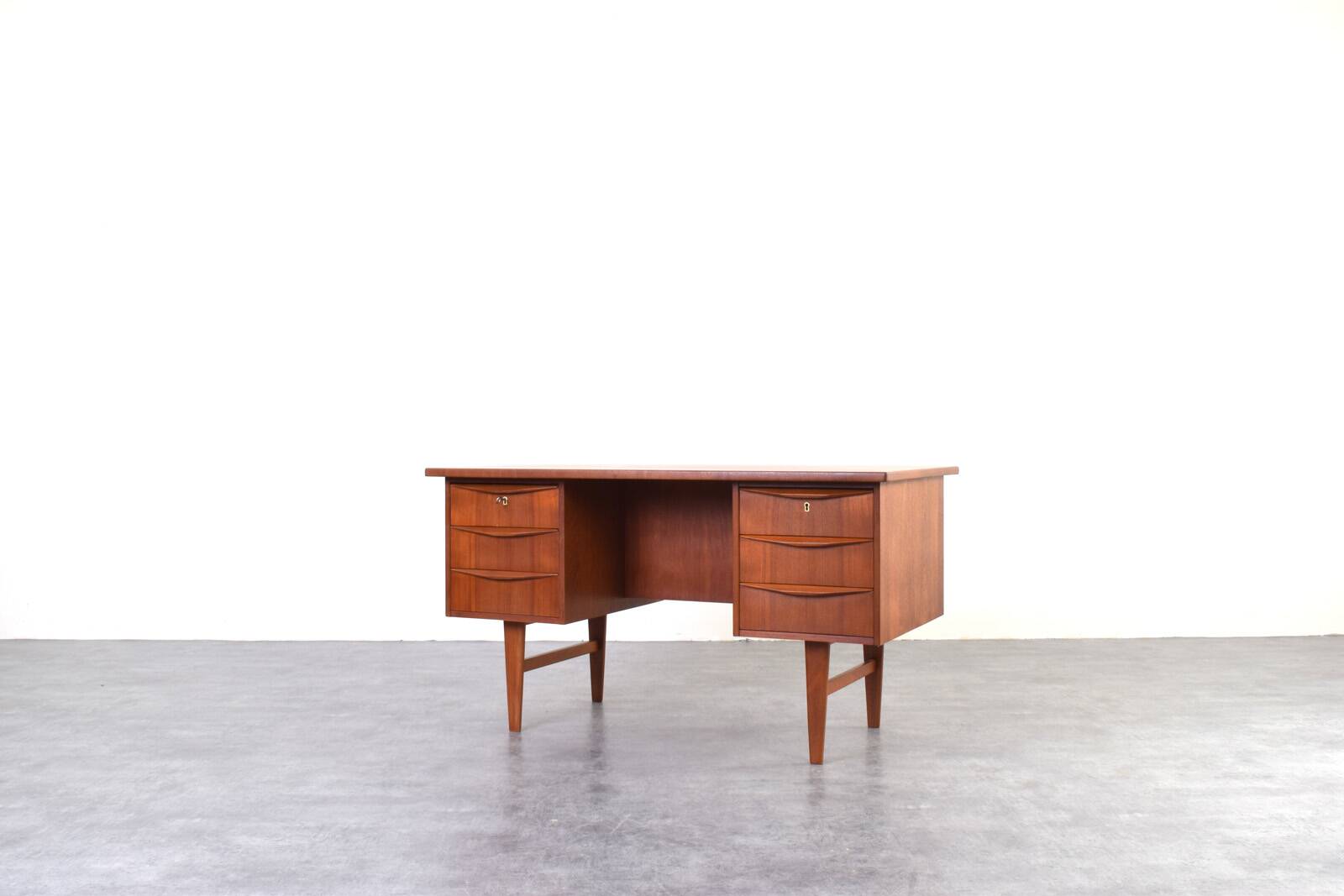 Mid-Century Danish Teak Executive Desk, 1960s.