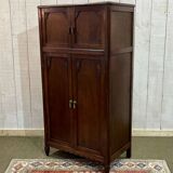 Buffet art déco en chêne - ancien meuble à tourne disque