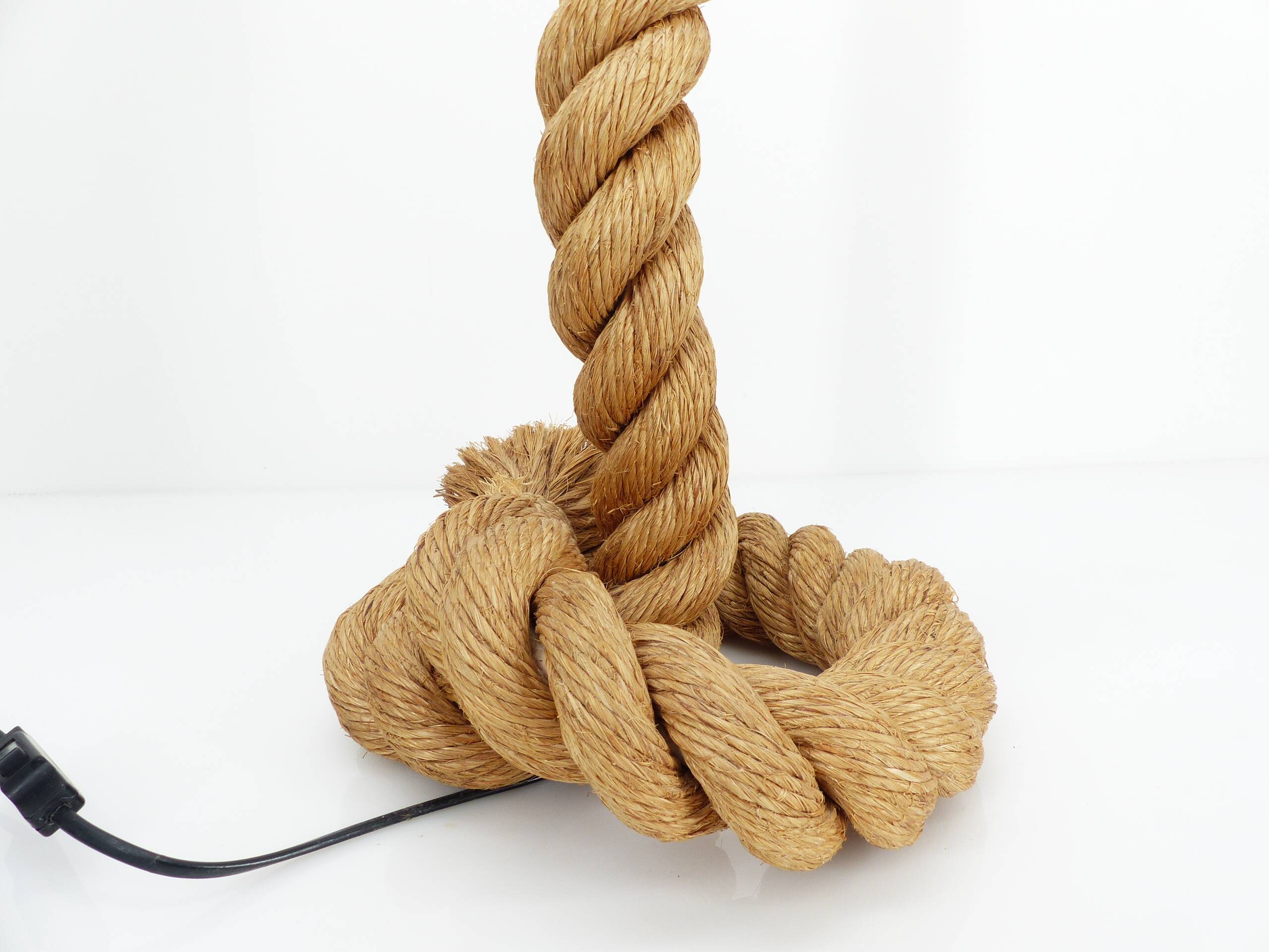 Rope lamp, work in the style of Audoux & Minet, circa 1970-1980