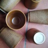 Vintage Digoin stoneware glasses and carafe set