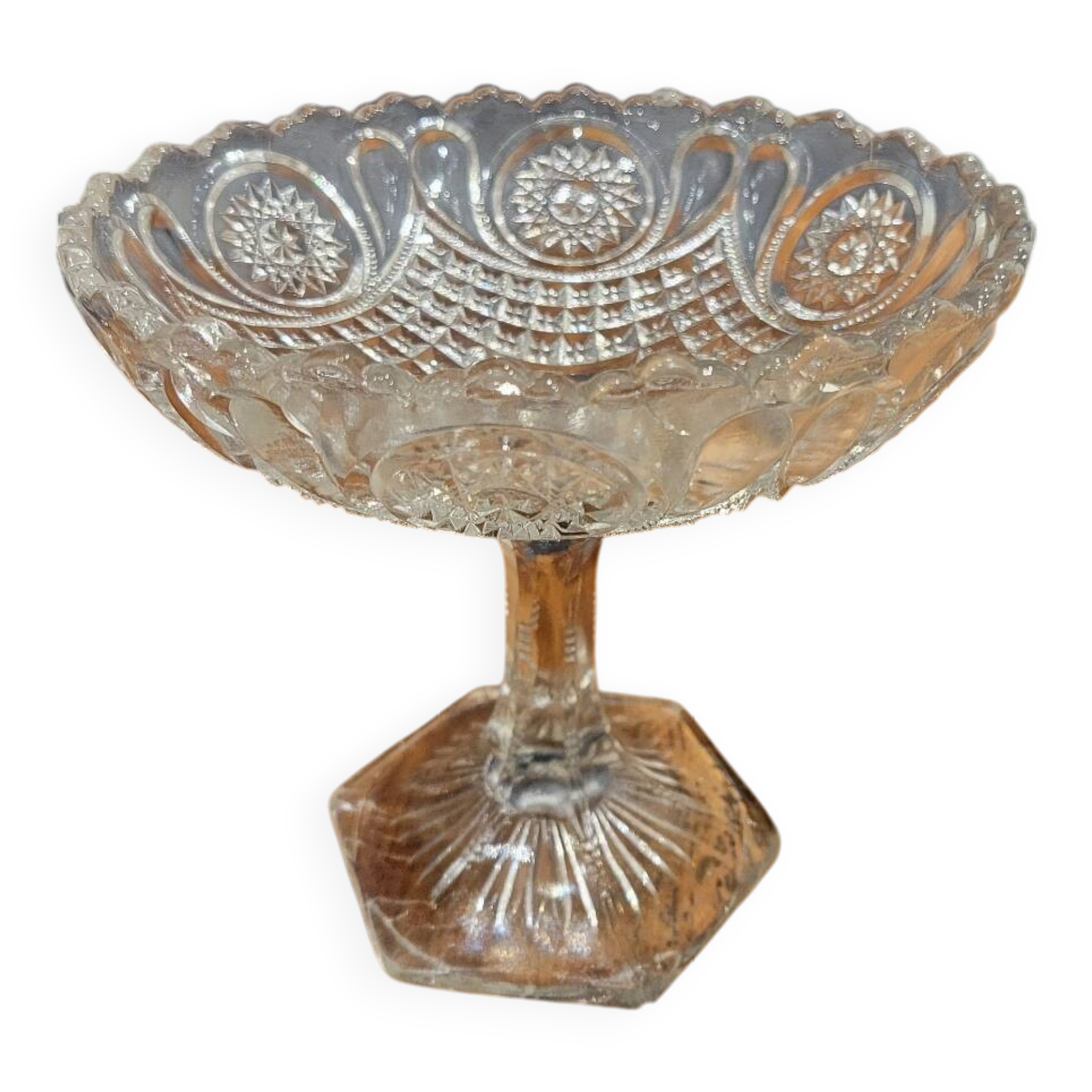 Glass footed cup