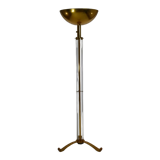 Crystal and bronze floor lamp