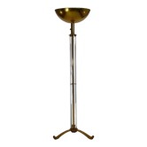 Crystal and bronze floor lamp