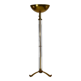 Crystal and bronze floor lamp