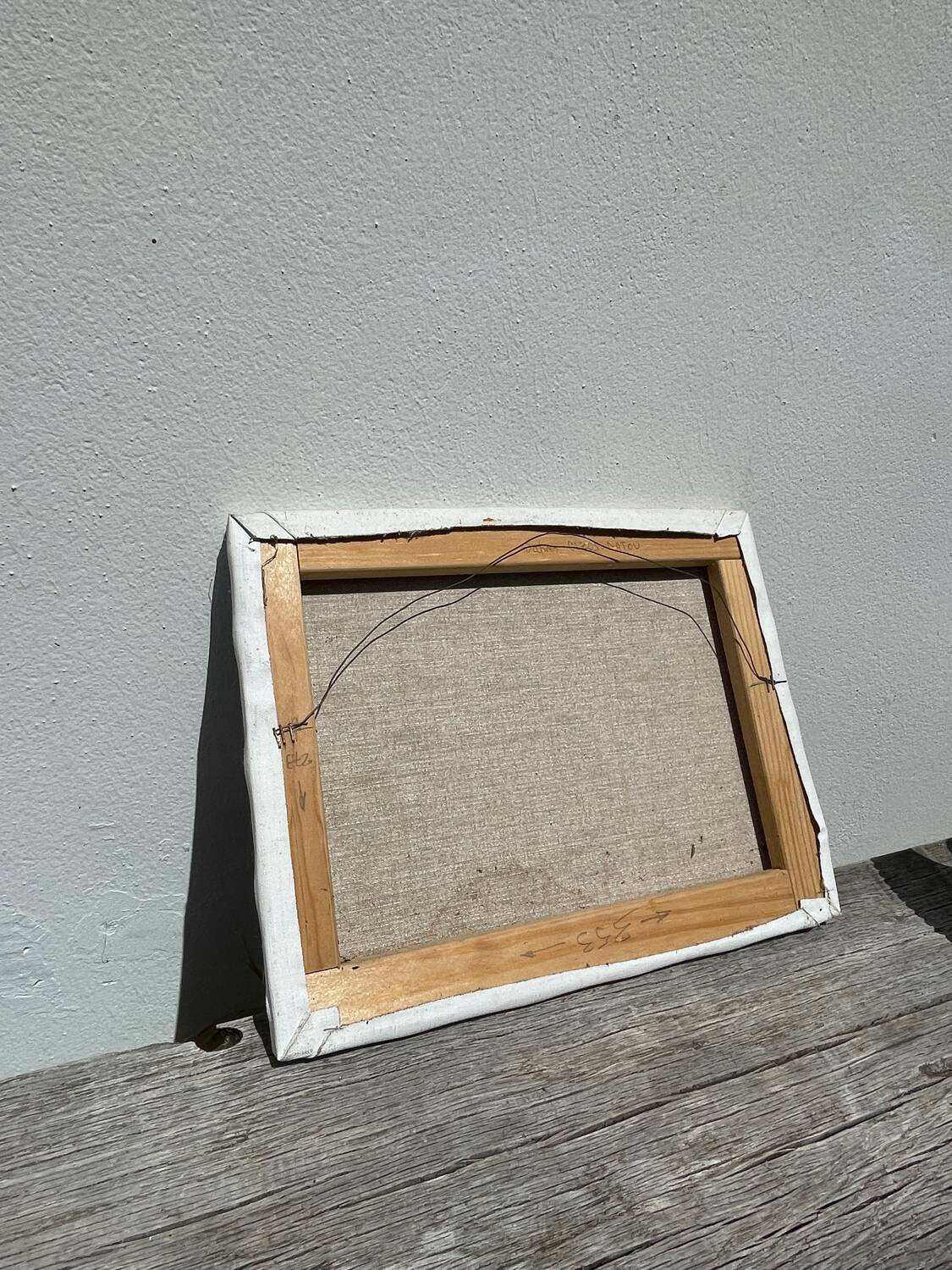 Old landscape painting oil on canvas