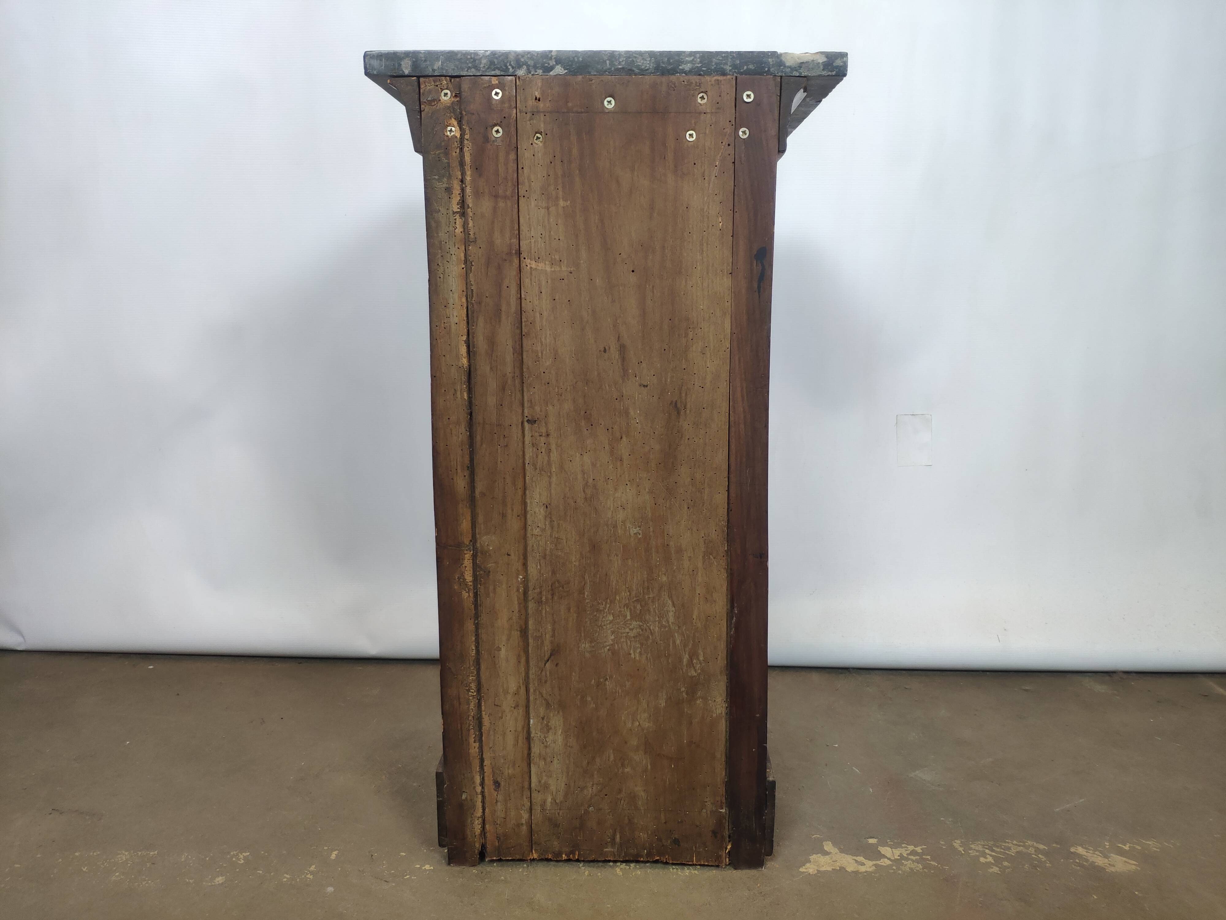 Former bedside Louis Philippe style 3 drawers a door